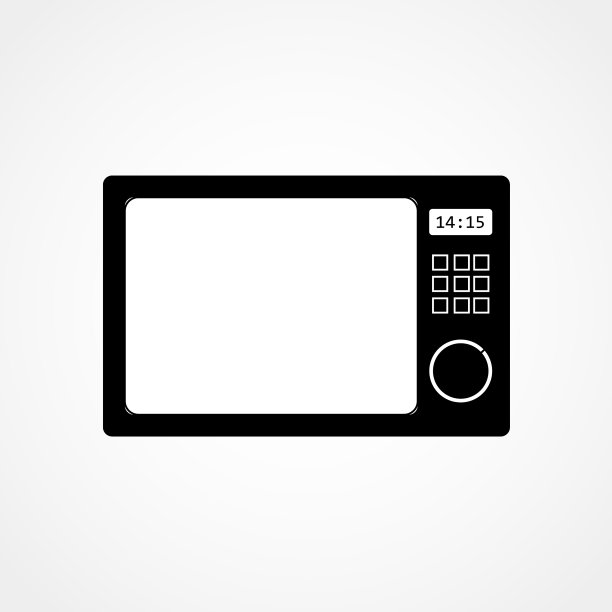 微波图标平面设计孤立的背景图片下载