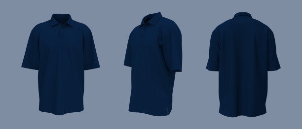 超大领衬衫模型，正面，侧面和背面视图，t恤设计演示打印，3d渲染，3d插图图片下载