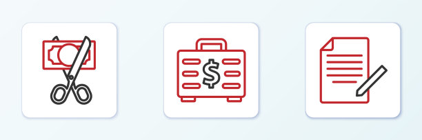 设定线档和笔剪剪钱图片下载