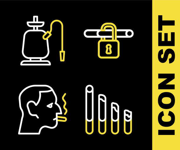 设定不吸烟的吸烟男子和图片下载