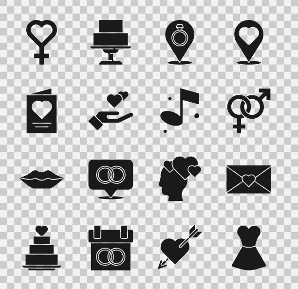 装着情人节心意的女人连衣裙信封图片下载