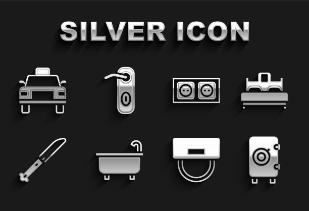 设置浴缸和卧室安全礼帽刀图片下载