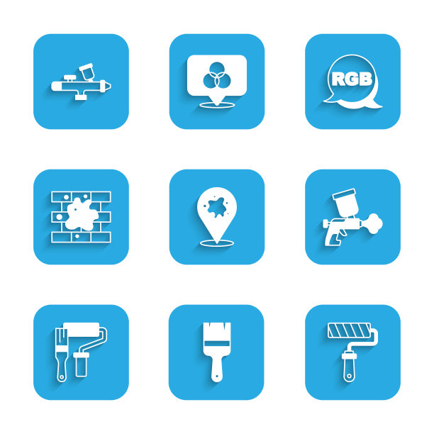 设置喷漆刷辊喷枪进行喷漆图片下载