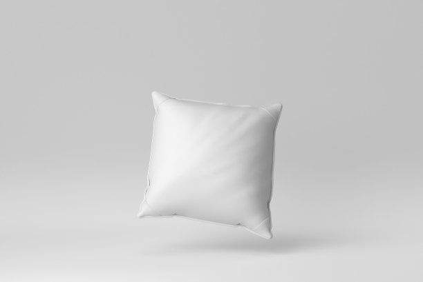 空白软枕头在白色的背景。最小的概念。3 d渲染。图片下载