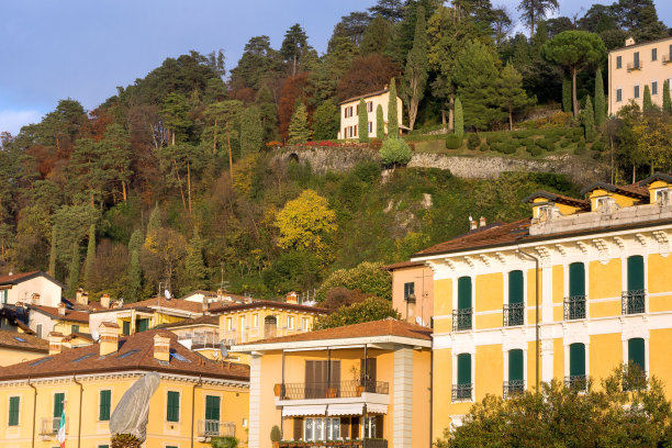 意大利科摩省风景如画的度假小镇贝拉吉奥，位于科摩湖畔的伦巴第。图片下载