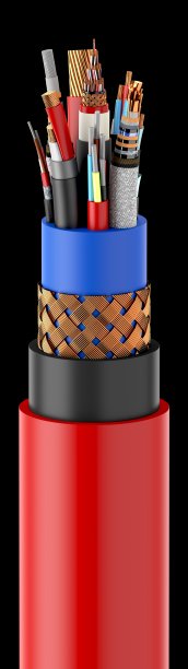 黑色背景的复杂电缆图片下载