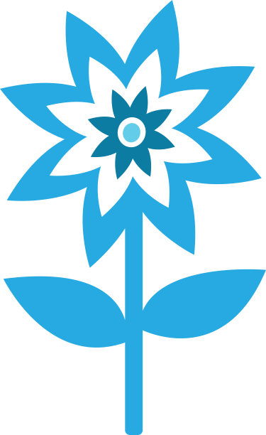 花图标植物标志符号设计图片下载