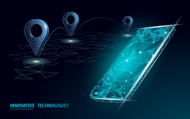 3D地图点位置商业符号。逼真的图标多边形交付世界各地的行星。航运在线购物方向城市地址位置针矢量插图图片下载