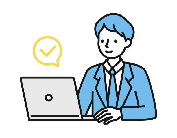 一个人操作电脑的剪贴画图片下载