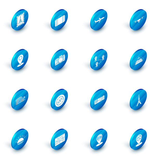 设置旅行箱旅行，飞机，无人机飞行与行动摄像机，地图别针，罗马竞技场，意大利，照片，全球飞机和路线位置图标。向量图片下载