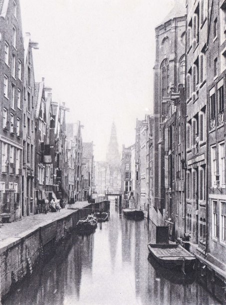 阿姆斯特丹，荷兰(荷兰)1894古董照片图片下载