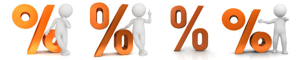 销售标签百分比标志折扣价格标签橙色的利息金融利率白色推销员贴图男人客户客户人3d渲染图形插图高分辨率打印和业务孤立在白色背景图片下载