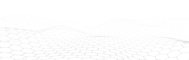 未来白色六边形动态波。未来蜂窝的概念。数字技术webflow。大数据可视化。图片下载