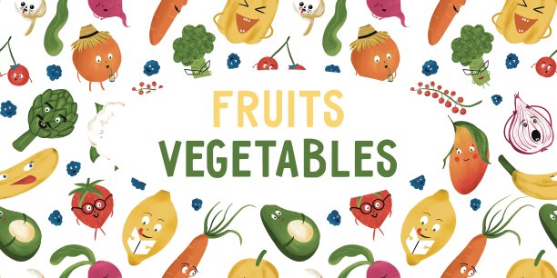 插图与新鲜的有机蔬菜和水果孤立在白色背景上。健康食品。一套素食切片，全，半蔬菜和水果。健康的生活方式或饮食观念。图片下载