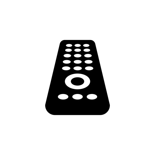 远程控制图标矢量孤立在白色，标志和符号插图。图片下载