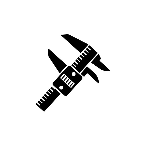 工程标尺图标矢量孤立在白色，标志和符号插图。图片下载