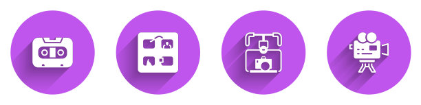 设置复古的磁带情节串连板万向节图片下载