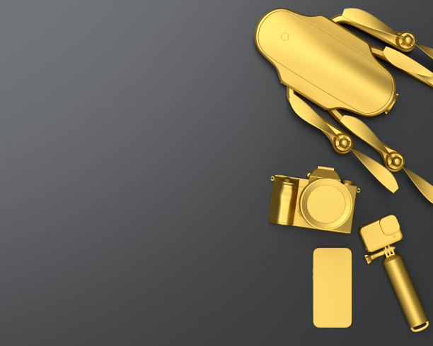 设计师工作空间和摄影装备在黑色桌子背景的俯视图图片下载