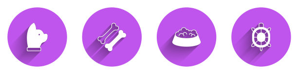 设置猫狗骨头宠物食品碗，供猫或狗食用图片下载