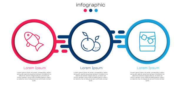 放好鱼水果和一杯加冰的威士忌图片下载