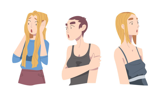 年轻的男女脸上都带着震惊的表情图片下载