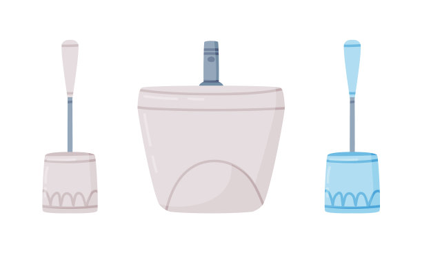 抽水马桶或坐浴盆和刷子为清洁图片下载