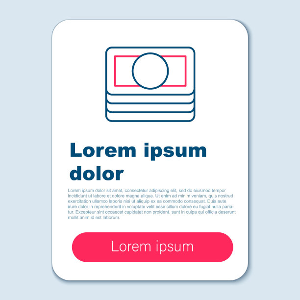 行堆栈纸钱现金图标孤立在灰色背景上。钱钞票栈。比尔的货币。色彩斑斓的轮廓的概念。向量图片下载