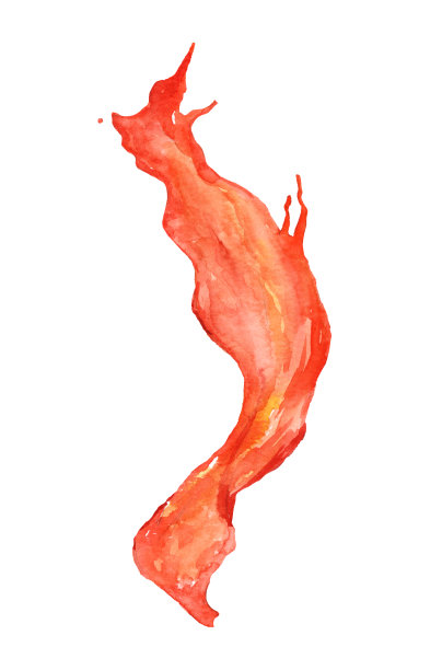 橙汁孤立在白色背景上。飞溅的液体图片下载