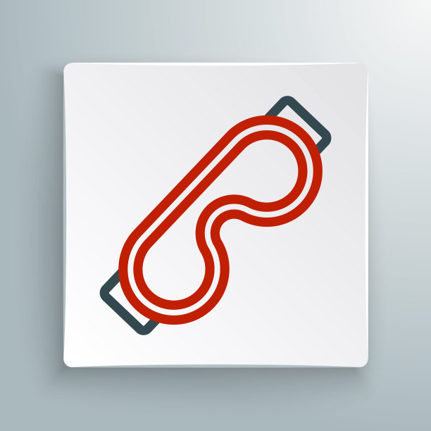 白色背景下的线性眼罩图标。睡眠面罩。彩色轮廓概念。矢量图图片下载