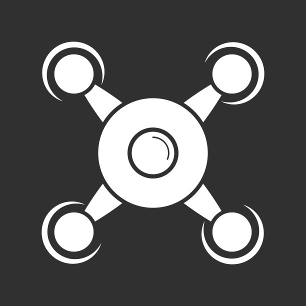 无人机飞行剪辑艺术模板图标标志设计矢量库存插图EPS 10图片下载