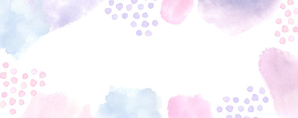 横幅背景与淡紫色水彩纹理图片下载