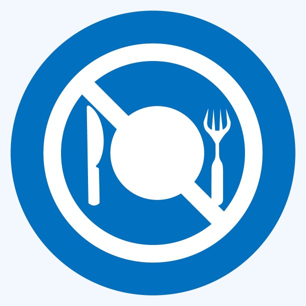 图标无食物-长阴影风格-简单的插图图片下载