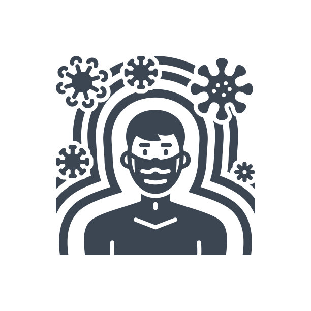 免疫相关的矢量字形图标。图片下载