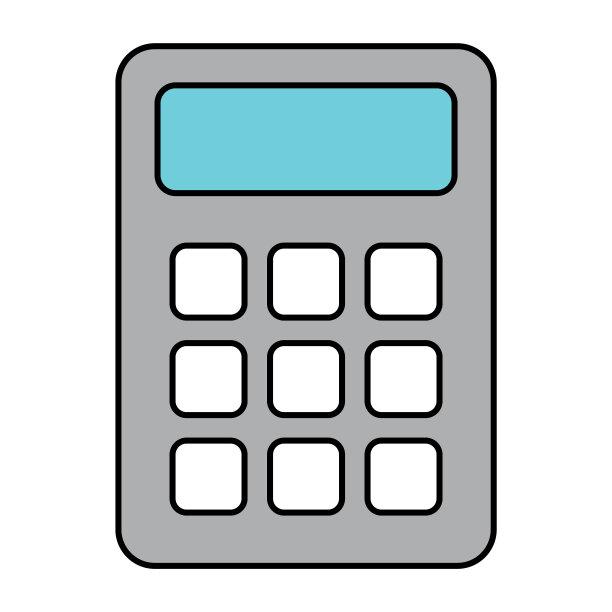 数学计算器Web按钮矢量图图片下载