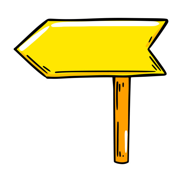 手工绘制的木制指针。矢量图图片下载