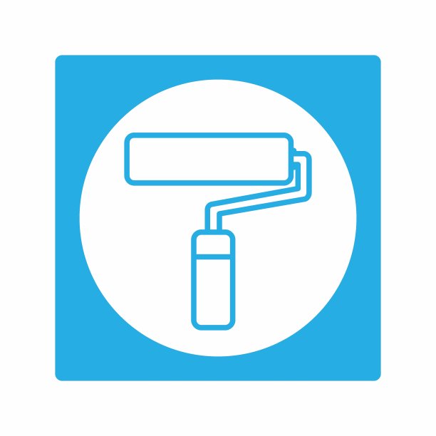 油漆滚筒的图标矢量-白月亮风格图片下载