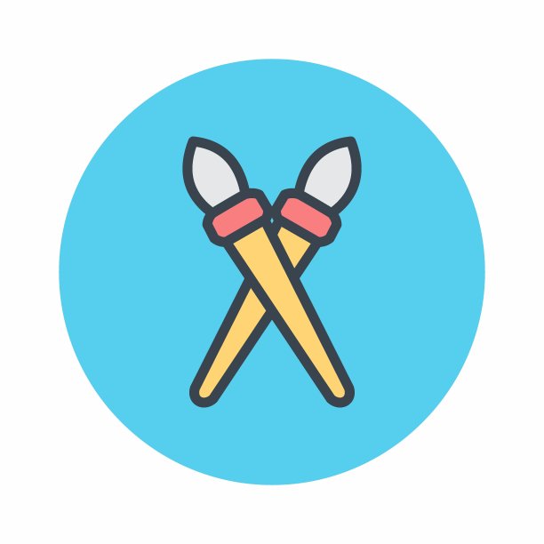 图标向量对笔刷-颜色匹配风格图片下载