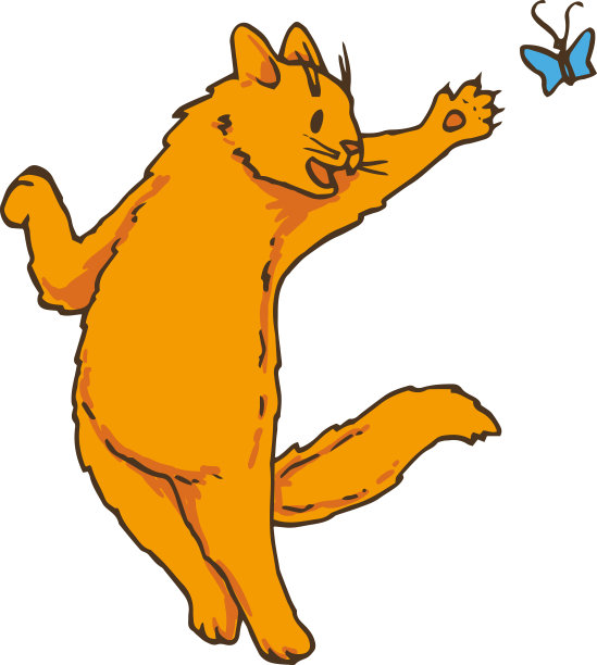 姜猫和蝴蝶图片下载