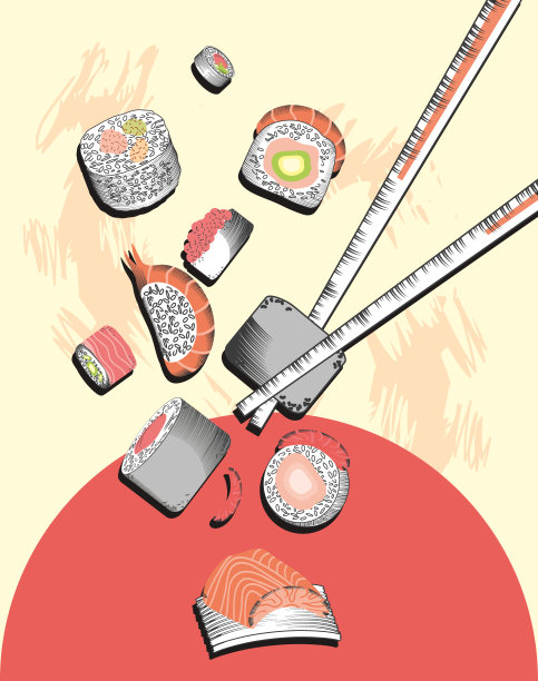 亚洲食物寿司图片下载