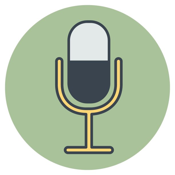 图标矢量麦克-线性颜色风格图片下载