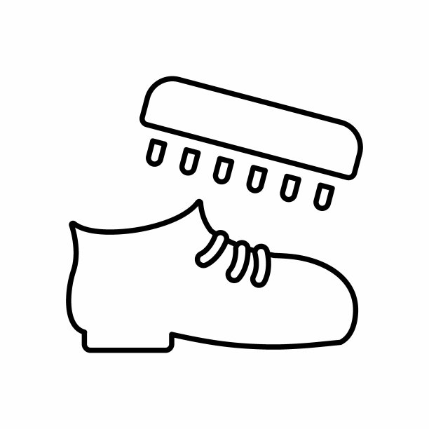 矢量图形的鞋抛光-线风格图片下载