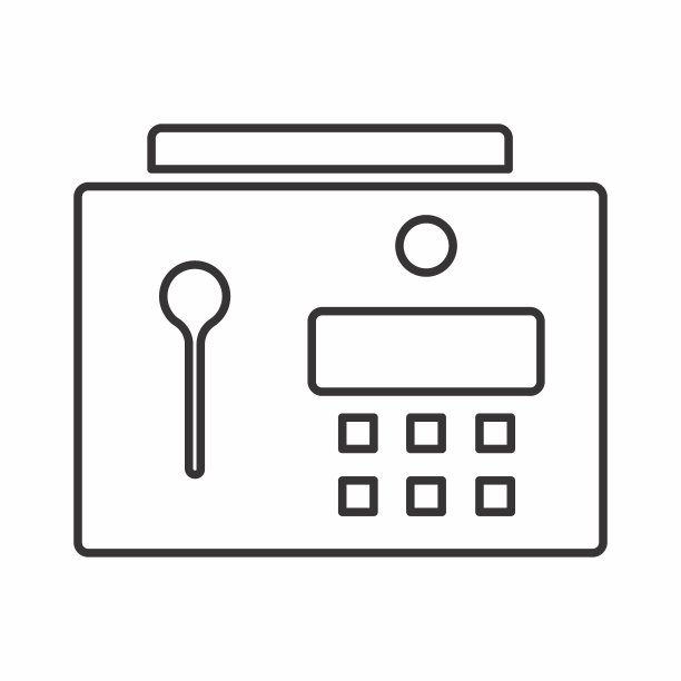 矢量图形门安全锁线风格图片下载