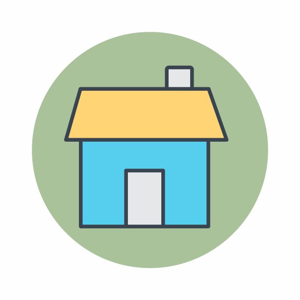 房子的矢量图形-颜色搭配风格图片下载