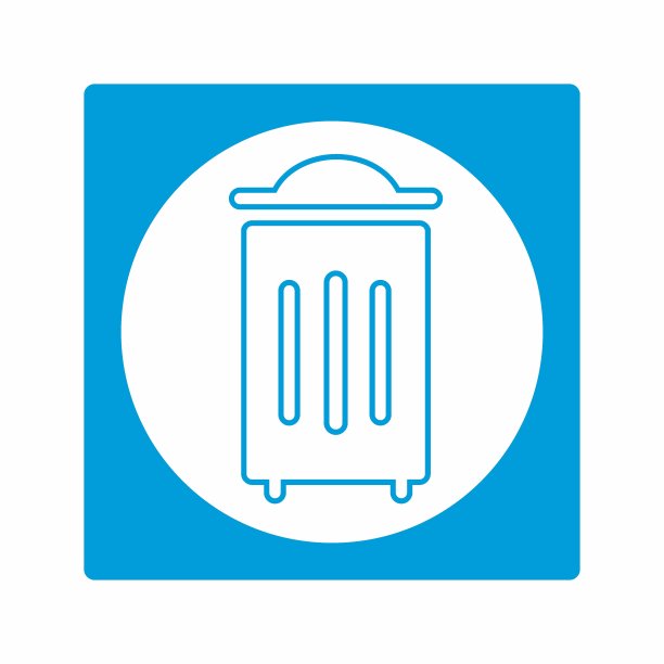 垃圾桶的矢量图形-白月亮风格图片下载