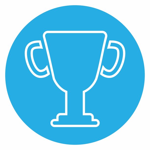 图标矢量赢家向上-蓝色眼睛风格图片下载