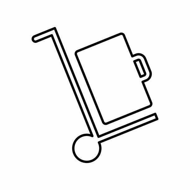 行李的向量图形-线风格图片下载