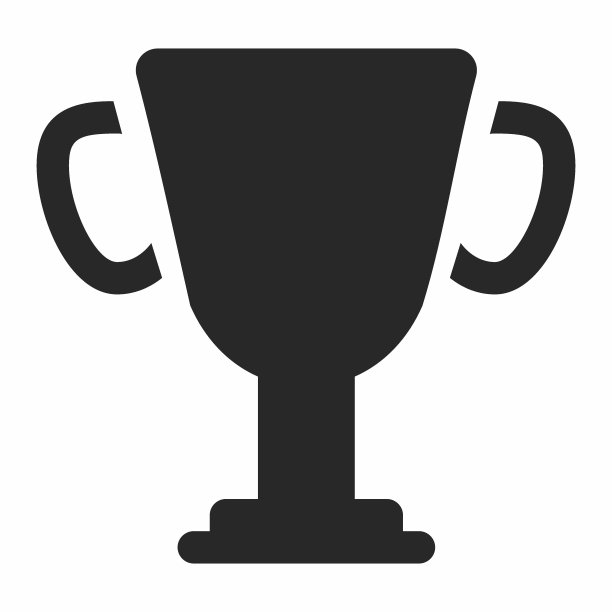 图标矢量赢家向上-字形风格图片下载