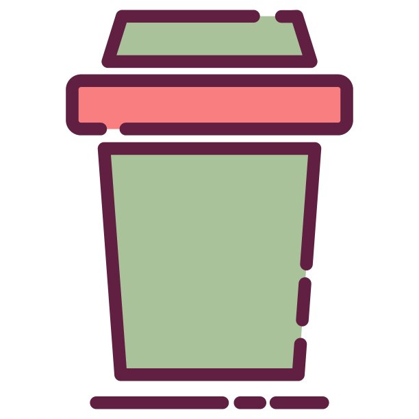 茶线切割风格的图标向量图片下载