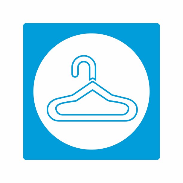 向量图形的衣架-白色的月亮风格图片下载