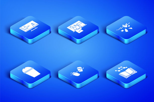 设置打开书，停止塑料污染，海洋问题，纸玻璃水，和行星图标。向量图片下载